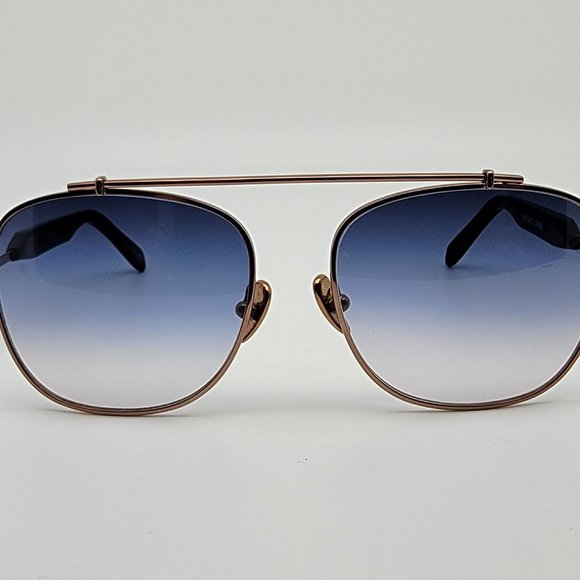 Westward Leaning Malcom No Middle 07 Rose Gold Frame Navy Blue Lens Sunglasses main image 6